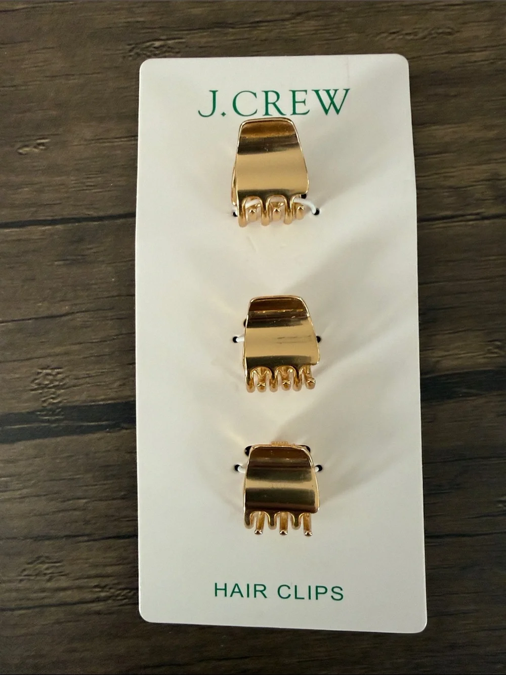 J. Crew Hair Clips. Set of three.